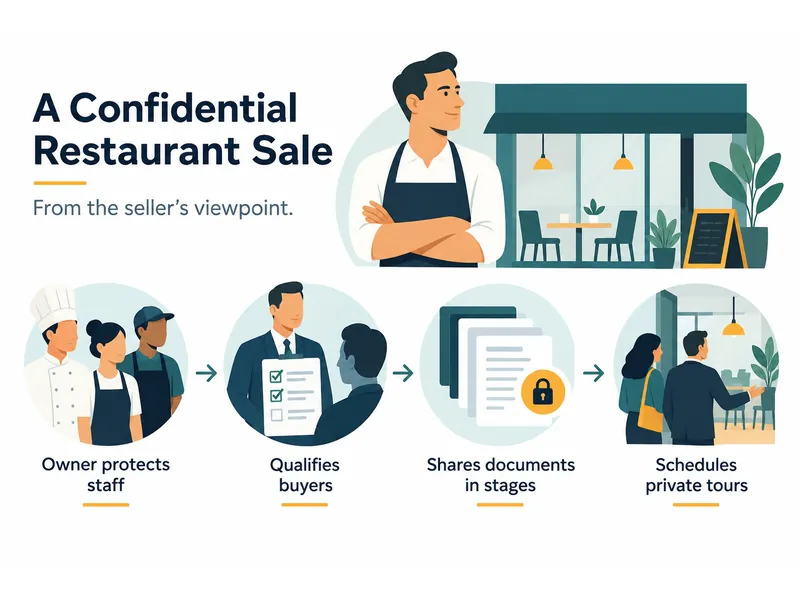 Vente confidentielle d’un restaurant : étapes pour le vendeur