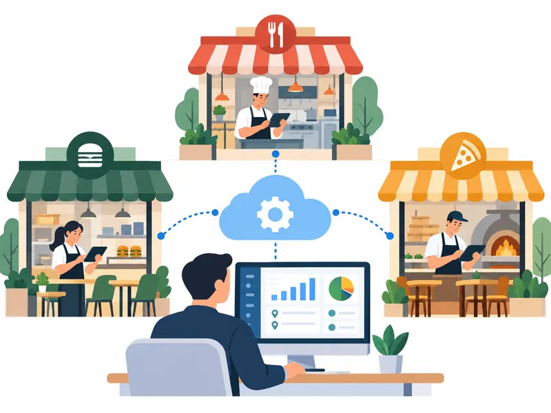 Technologie de restaurant pour plusieurs établissements
